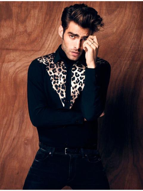 SAINT LAURENT SLP - Hedi Slimane - F/W 14 - Leopard Yoke Silk Shirt