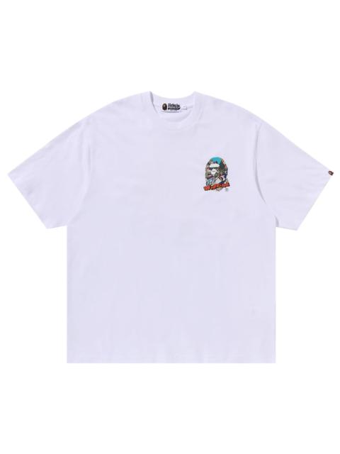 A BATHING APE® BAPE Comic Art Ape Head Relaxed Fit Tee 'White'