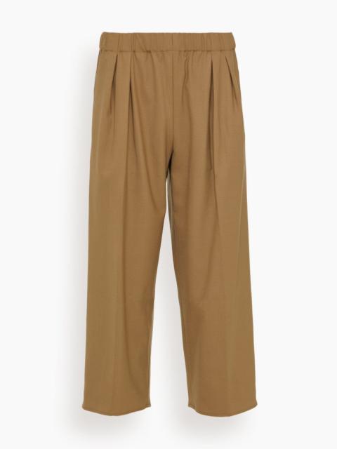 MARIA McMANUS Pull On Wide Leg Crop Pant in Caramel