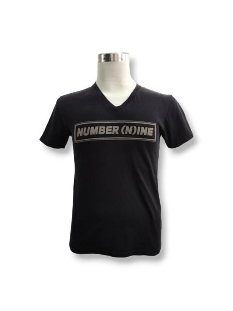 NUMBER (N)INE Number (N)ine Denim SpellOut Box V-neck T-shirt
