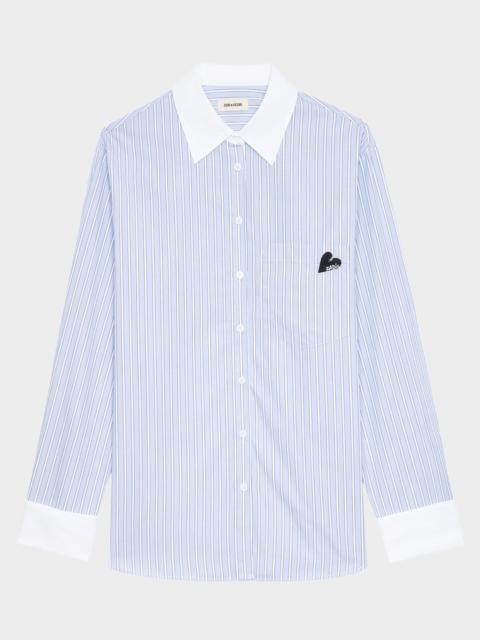 Zadig & Voltaire Morning Pop Striped Button-Front Shirt