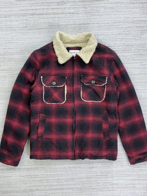 Other Designers Vintage Growth By Grail Lined Sherpa Wool Flannel Jacket