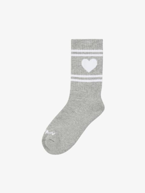 SPRWMN GREY HEART LOGO LES CHAUSSETTES