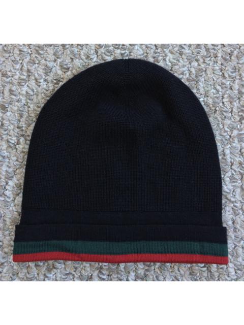 GUCCI Vintage Gucci Web Stripe Beanie Hat size XL + Box