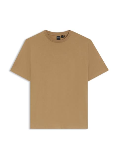 BOSS COTTON-BLEND T-SHIRT WITH BUBBLE-JACQUARD STRUCTURE