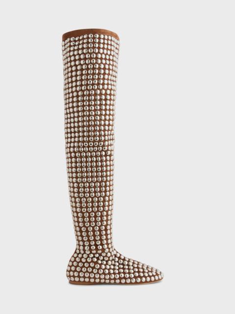 rabanne THIGH BOOTS WITH STUDS