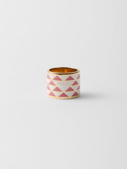 Prada Enameled metal ring