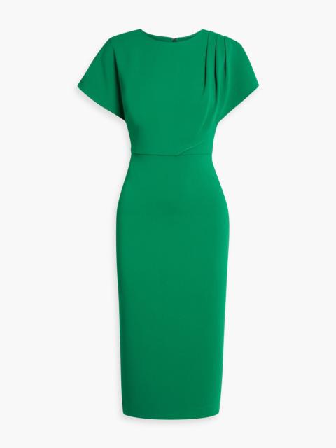 Other Designers Draped crepe midi dress