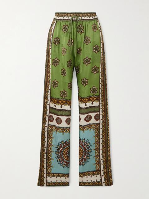 ALÉMAIS Contina Printed Jacquard Wide-leg Pants