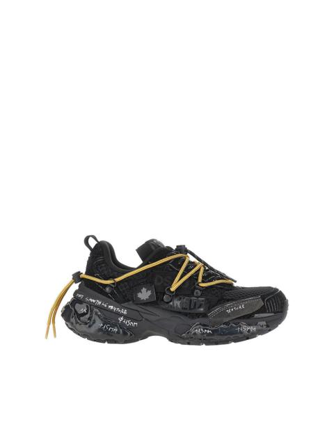 DSQUARED2 Dsquared2 Men Suede Leather And Mesh 'Faster' Sneakers
