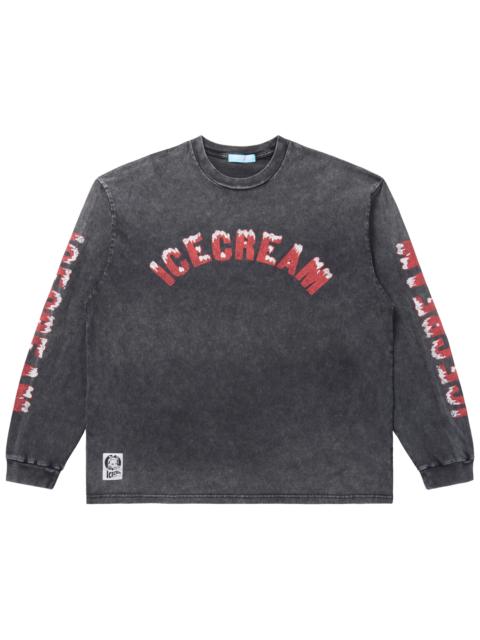 ICECREAM DAMAGED COTTON LS T-SHIRT RUNNING DOG