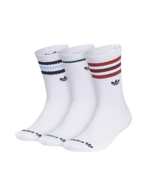 adidas adidas Assorted 3-Pack Originals Roller 3.0 Crew Socks in White/Indigo/Ruby Red at Nordstrom