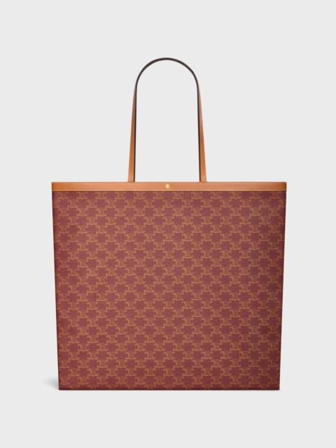 CELINE LARGE FLAT SHOPPER IN Triomphe Canvas
