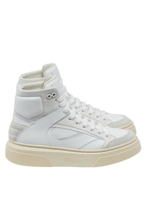 FERRAGAMO Ferragamo Cassio Leather High-Top Sneakers, Size 7