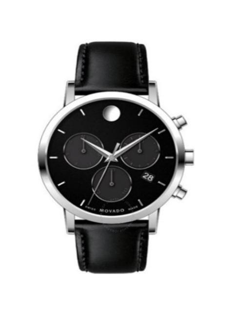 Movado - Movado Museum Quartz Black Dial Men's Watch 0607778