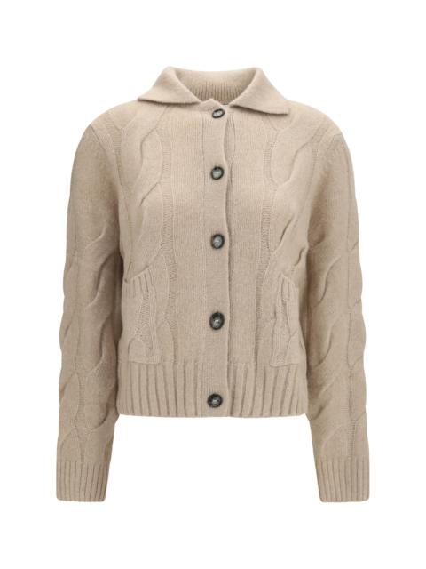 Allude Allude Cashmere and Silk Sweater with Buttons Grey Women