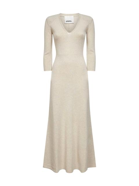 Isabel Marant Beige wool blend knit Salina long dress