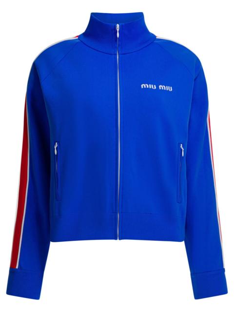 Miu Miu Miu Miu Sweatshirt With Zipper And Logo