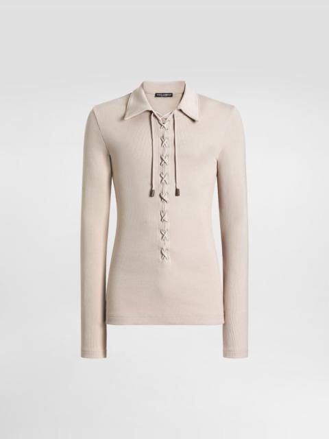 Dolce & Gabbana Cotton interlock polo t-shirt