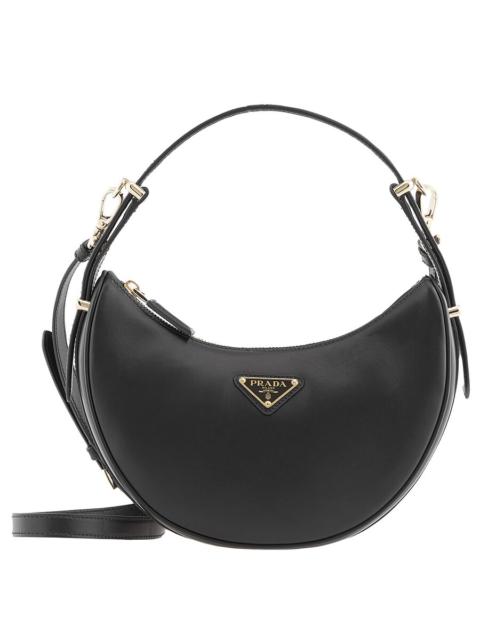 Prada Prada Black Arque Re-Nylon And Brushed Leather Hybrid Shoulder Bag