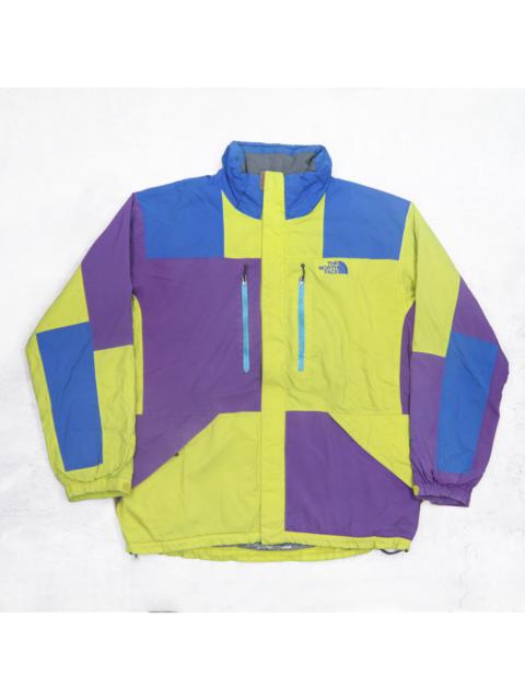 Vintage 90s THE NORTH FACE Mini Logo Embroidered Multi Color Block Bomber Mountain Ski Jacket