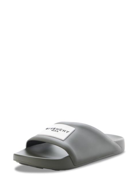 Givenchy Givenchy Label Slide Sandal in Khaki at Nordstrom