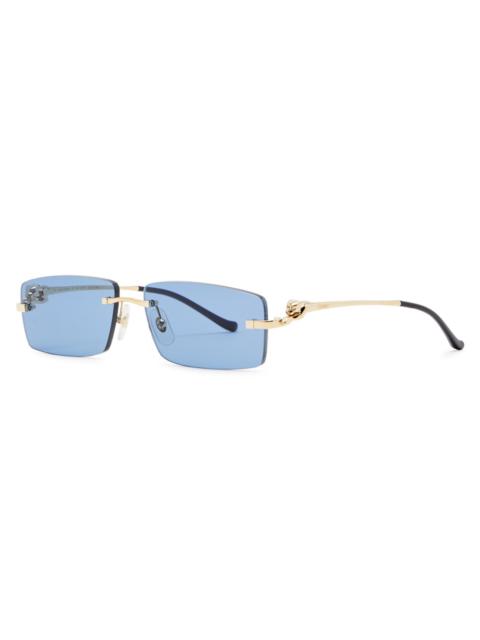 Cartier Cartier Signature C De Cartier Rectangle-frame Sunglasses