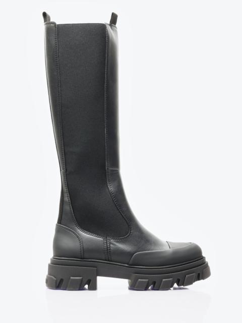 Ganni Women Cleated High Chelsea Boots