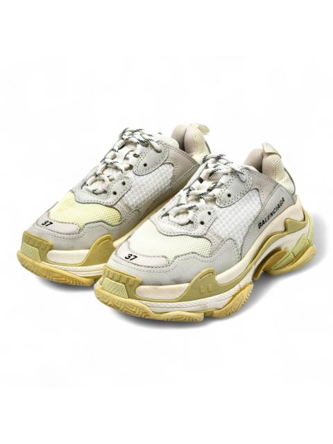 BALENCIAGA Triple S Women’s Sneakers Beige Cream Yellow EU 37 US 7