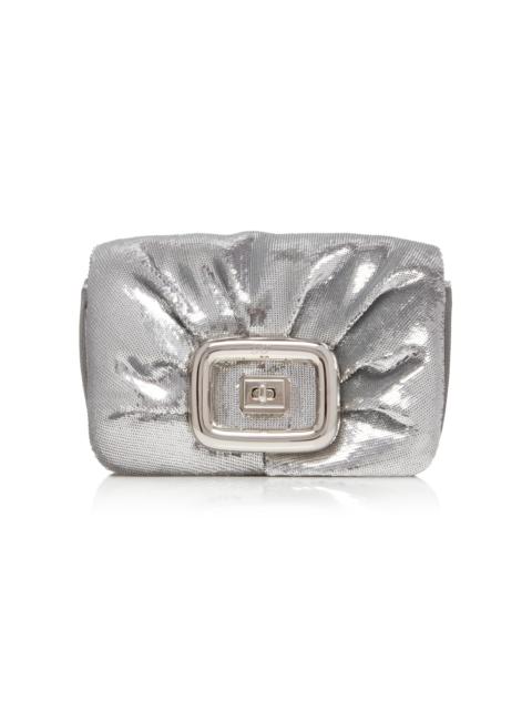 Roger Vivier Viv' Choc Paillettes Mini Bag silver