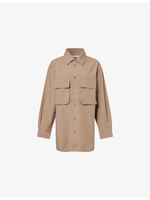 The Frankie Shop Culver Cargo Woven Shirt