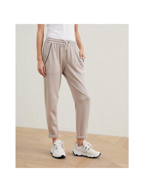 Brunello Cucinelli Brunello Cucinelli Wolight Beige Relaxed Trousers