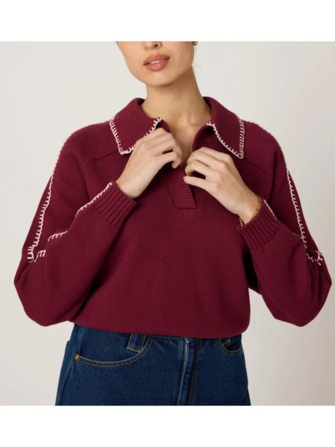 Cleobella ELLY SWEATER | ZINFANDEL / IVORY