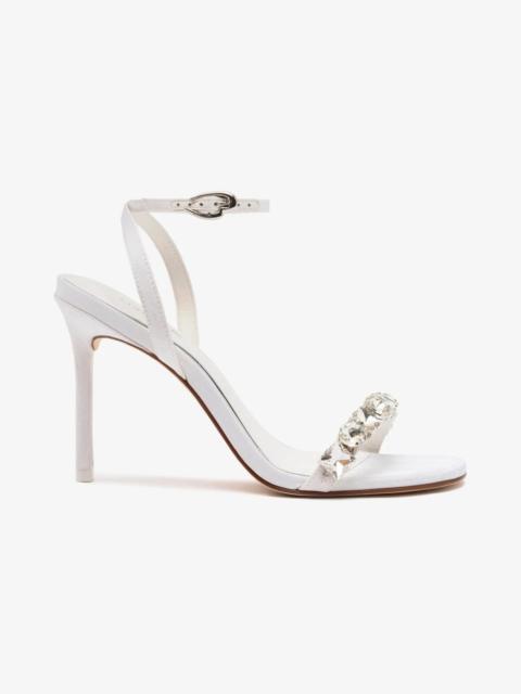 Larroudé Calypso Sandal In White Fabric