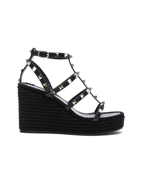 Valentino Rockstud Espadrille Wedges