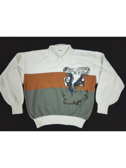 Other Designers Vintage - VINTAGE 90s PIA SPORTS Big Logo Embroidery Sweatshirt