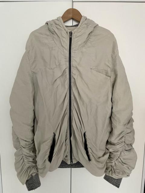 Other Designers Lost & Found Ria Dunn Beige Curved J-Cut Ramie Bomber Jacket