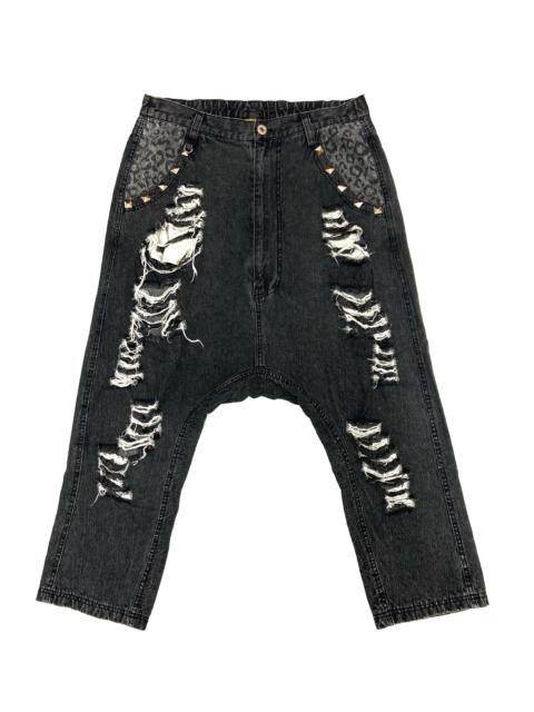 Other Designers Distressed Denim - Japanese Super Lover Distressed Cropped Denim Pants