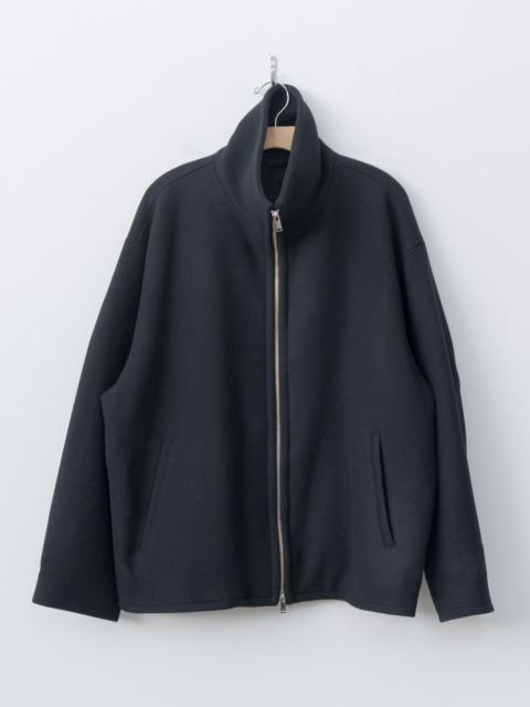 YOKE Melton Stand Collar Zip Blouson - Black
