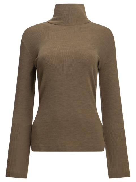 Max Mara Max Mara Wool Jersey Turtleneck Sweater Brown
