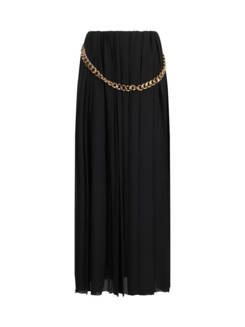 BALENCIAGA Chain embellished pleated skirt