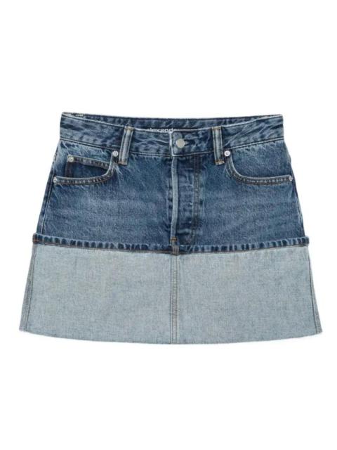 Alexander Wang logo-embroidered denim mini skirt