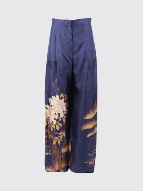 Max Mara Studio Max Mara Studio Women Printed Silk Trousers Max Mara Studio