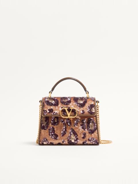 Valentino VALENTINO GARAVANI VSLING MINI EMBROIDERED ANIMALIER HANDBAG