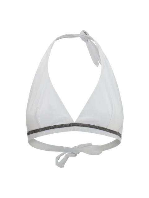 Brunello Cucinelli Brunello Cucinelli Tech Jersey Bikini Top White Women