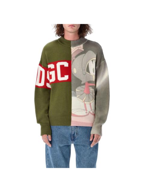 GCDS GCDS WOOL LOGO BAND SWEATER MILITARY - M