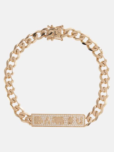 SYDNEY EVAN Luck 14kt yellow gold chain bracelet