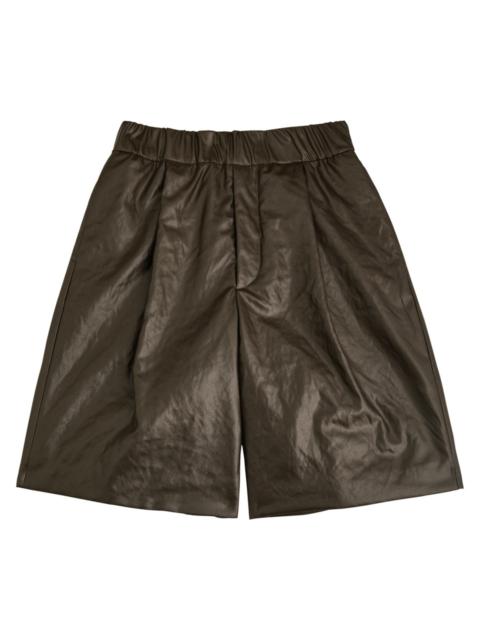 Dries Van Noten Padded High-shine Satin Weave Shorts