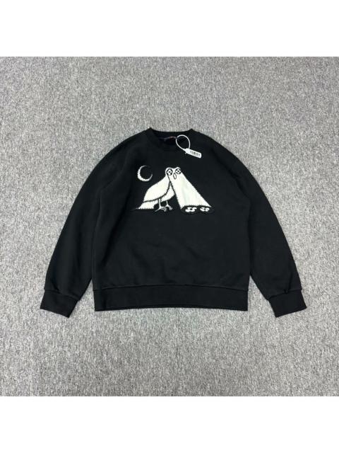 Louis Vuitton Louis Vuitton LV owl patch logo black crewneck sweatshirt