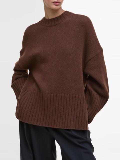 Barbour Barbour Sophia Cotton & Wool Blend Tunic Sweater in Vicuna at Nordstrom